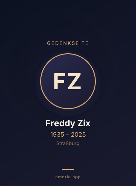 Gedenkportrait von Freddy Zix