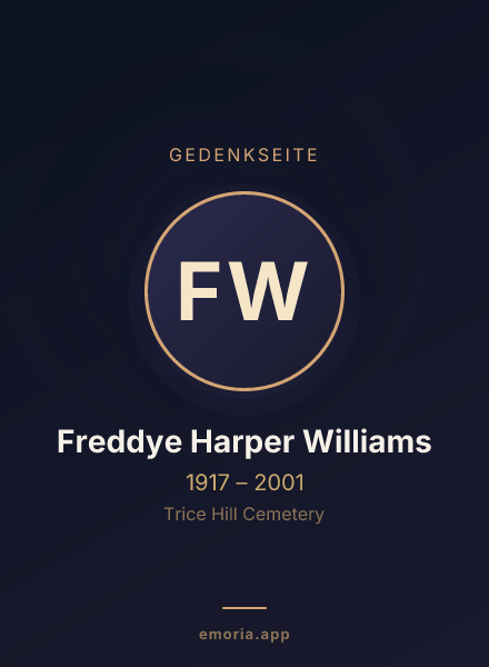 Gedenkportrait von Freddye Harper Williams