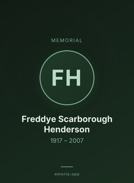 Memorial portrait of Freddye Scarborough Henderson