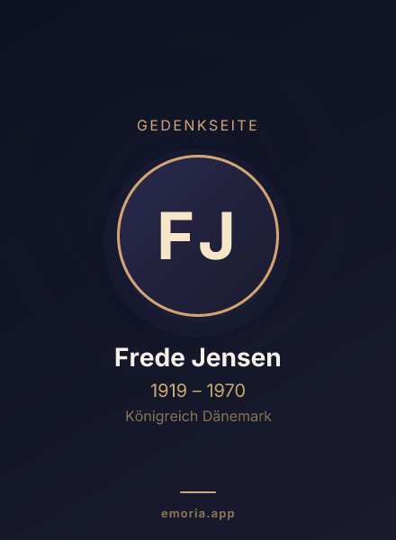Gedenkportrait von Frede Jensen