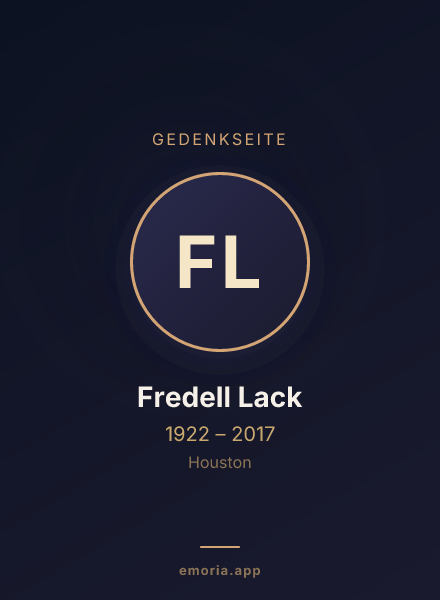 Gedenkportrait von Fredell Lack