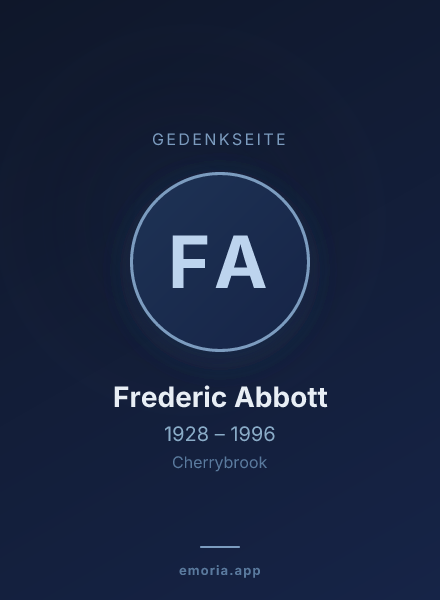 Gedenkportrait von Frederic Abbott