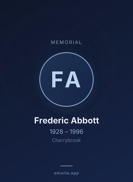 Memorial portrait of Frederic Abbott