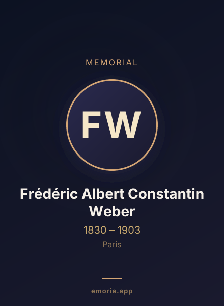 Memorial portrait of Frédéric Albert Constantin Weber