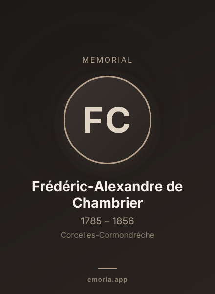 Memorial portrait of Frédéric-Alexandre de Chambrier