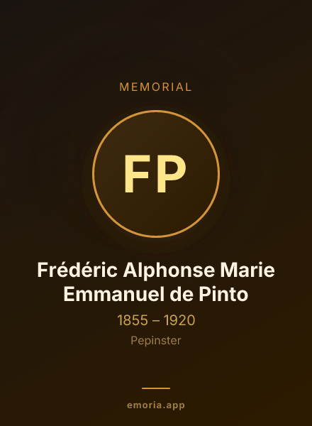 Memorial portrait of Frédéric Alphonse Marie Emmanuel de Pinto