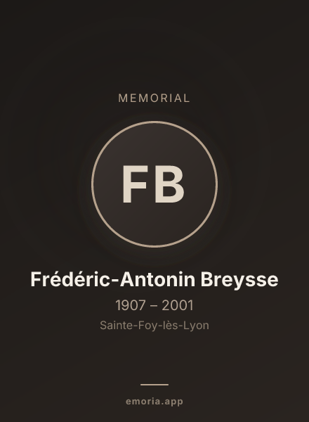 Memorial portrait of Frédéric-Antonin Breysse