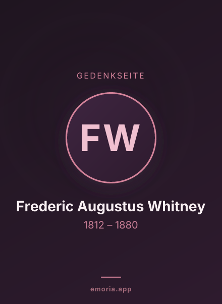 Gedenkportrait von Frederic Augustus Whitney
