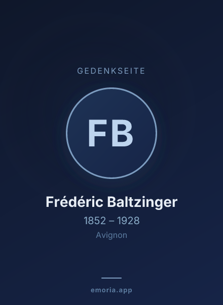 Gedenkportrait von Frédéric Baltzinger