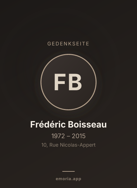 Gedenkportrait von Frédéric Boisseau