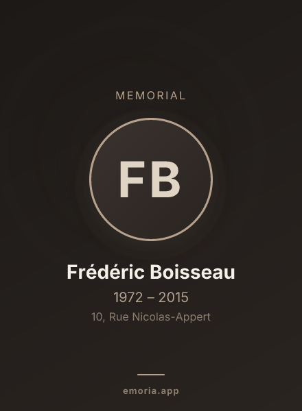 Memorial portrait of Frédéric Boisseau