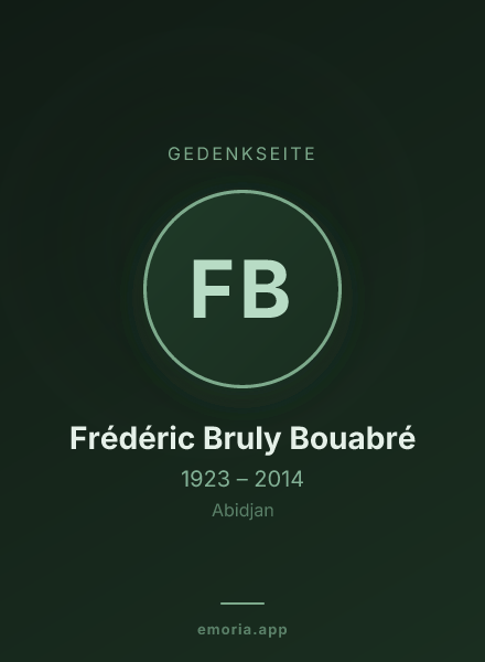 Gedenkportrait von Frédéric Bruly Bouabré