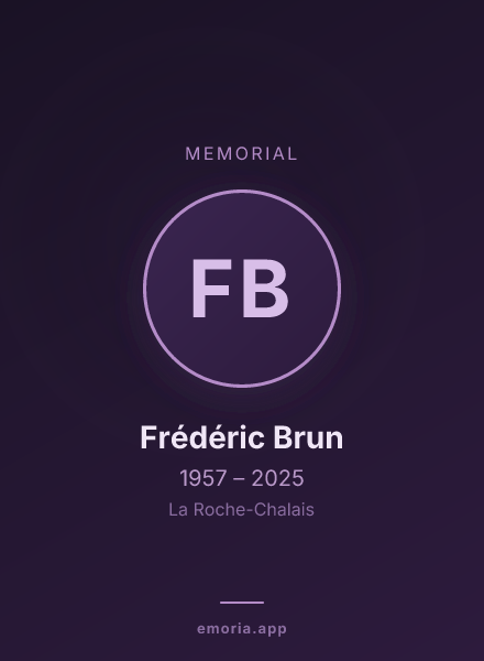 Memorial portrait of Frédéric Brun
