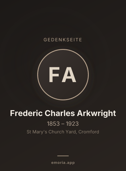 Gedenkportrait von Frederic Charles Arkwright