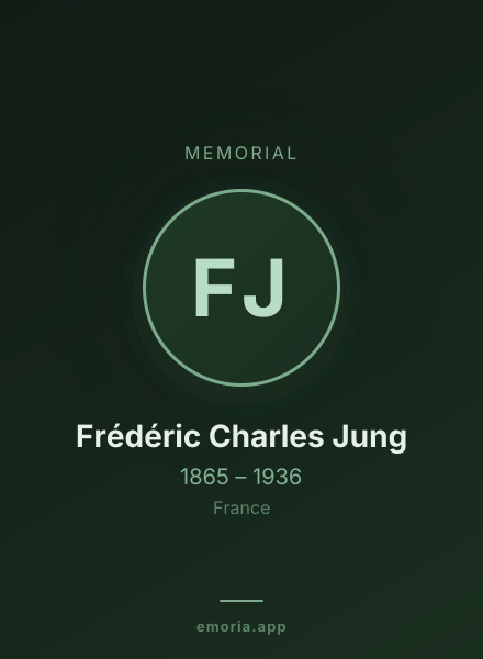 Memorial portrait of Frédéric Charles Jung