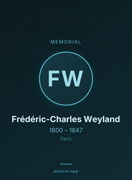 Memorial portrait of Frédéric-Charles Weyland