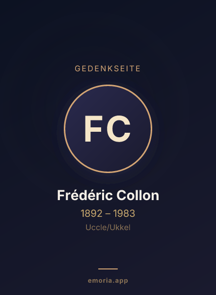 Gedenkportrait von Frédéric Collon