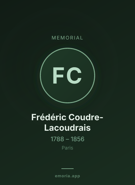 Memorial portrait of Frédéric Coudre-Lacoudrais