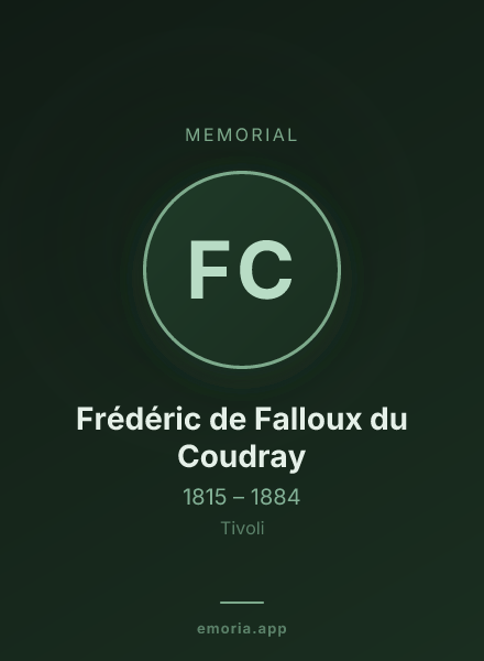 Memorial portrait of Frédéric de Falloux du Coudray