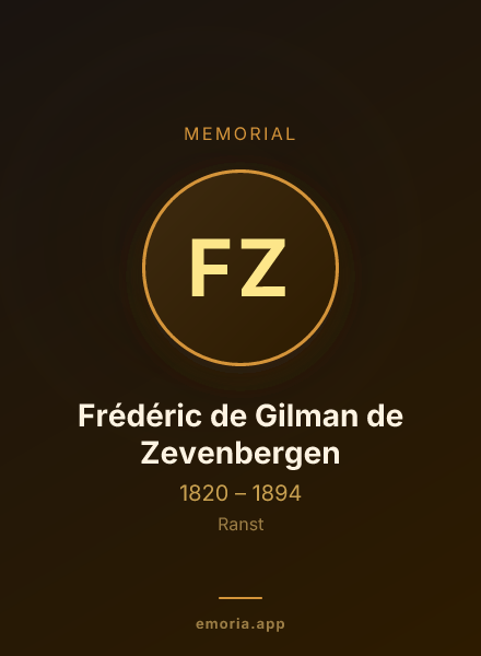 Memorial portrait of Frédéric de Gilman de Zevenbergen
