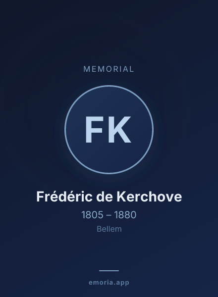 Memorial portrait of Frédéric de Kerchove