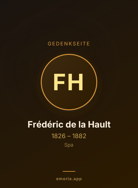 Gedenkportrait von Frédéric de la Hault