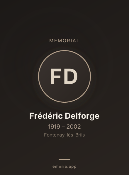 Memorial portrait of Frédéric Delforge