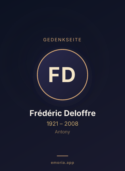 Gedenkportrait von Frédéric Deloffre