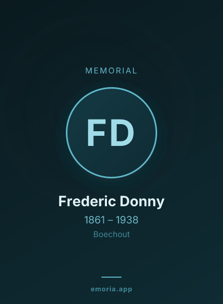 Memorial portrait of Frederic Donny