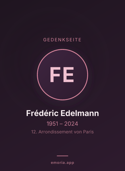 Gedenkportrait von Frédéric Edelmann