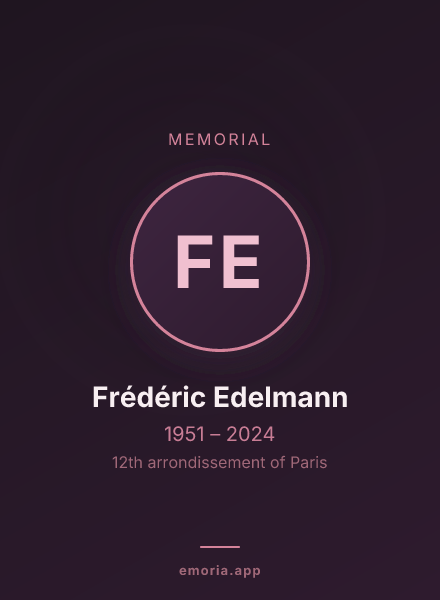 Memorial portrait of Frédéric Edelmann