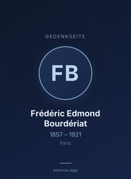 Gedenkportrait von Frédéric Edmond Bourdériat