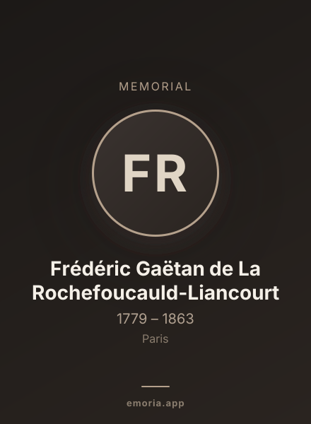Memorial portrait of Frédéric Gaëtan de La Rochefoucauld-Liancourt
