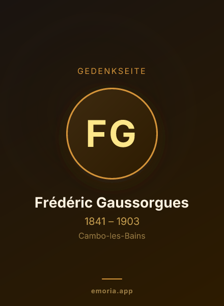 Gedenkportrait von Frédéric Gaussorgues