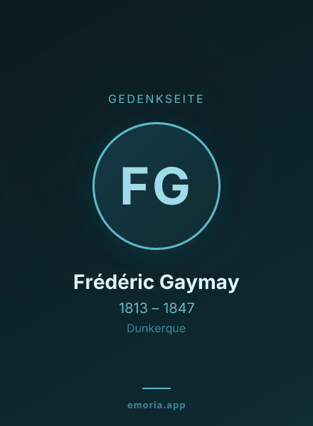 Gedenkportrait von Frédéric Gaymay