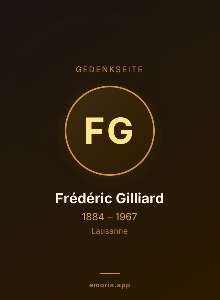 Gedenkportrait von Frédéric Gilliard