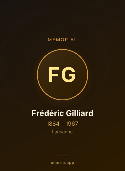 Memorial portrait of Frédéric Gilliard