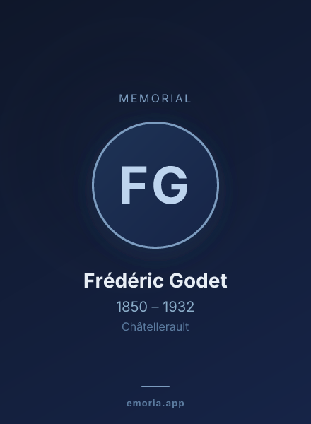 Memorial portrait of Frédéric Godet