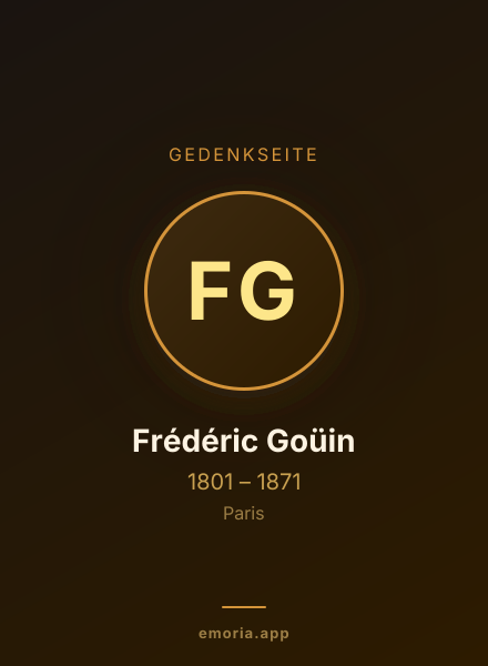 Gedenkportrait von Frédéric Goüin