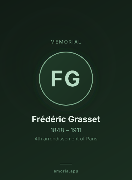 Memorial portrait of Frédéric Grasset