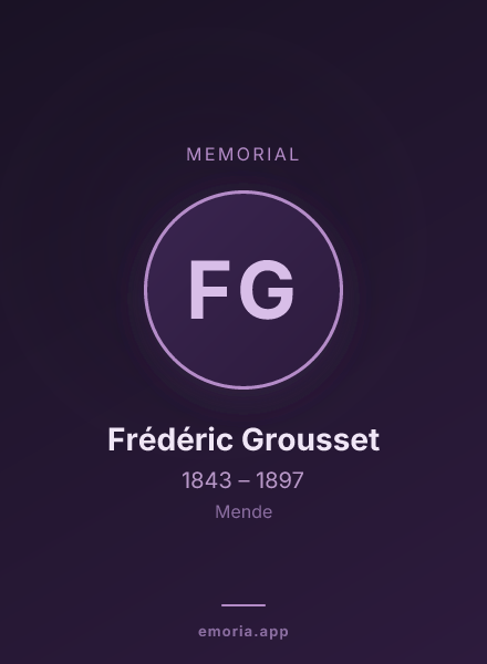 Memorial portrait of Frédéric Grousset