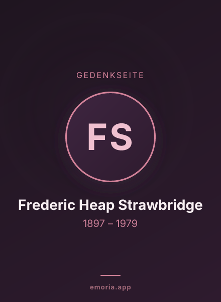 Gedenkportrait von Frederic Heap Strawbridge