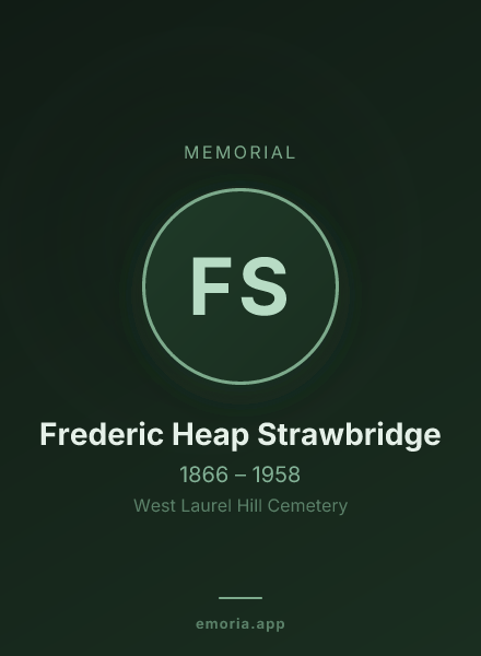 Memorial portrait of Frederic Heap Strawbridge