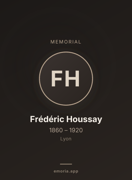 Memorial portrait of Frédéric Houssay