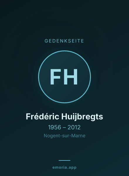 Gedenkportrait von Frédéric Huijbregts