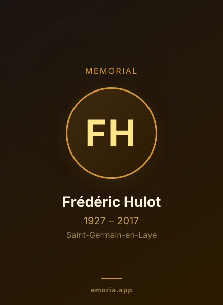 Memorial portrait of Frédéric Hulot