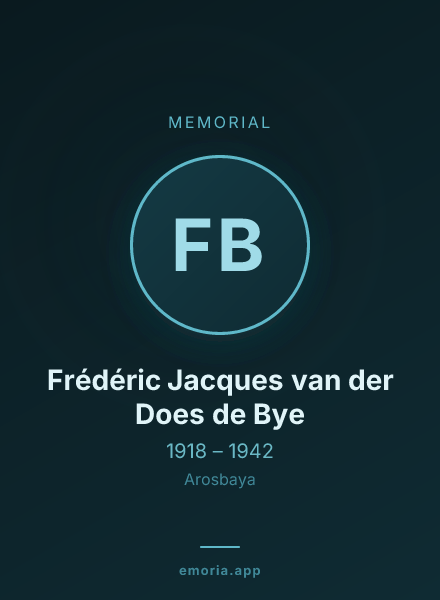 Memorial portrait of Frédéric Jacques van der Does de Bye