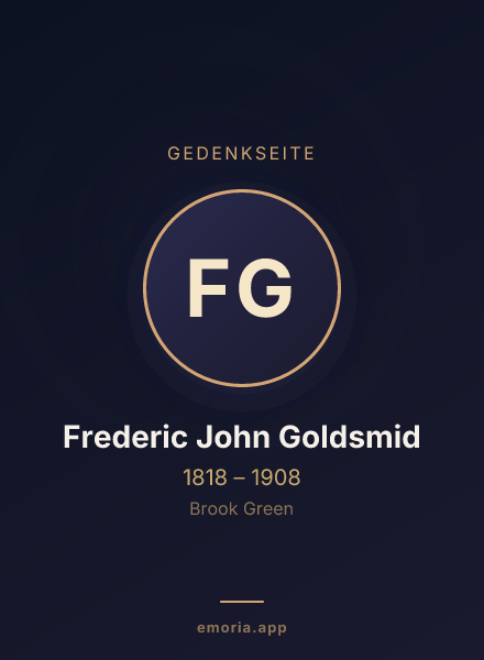 Gedenkportrait von Frederic John Goldsmid