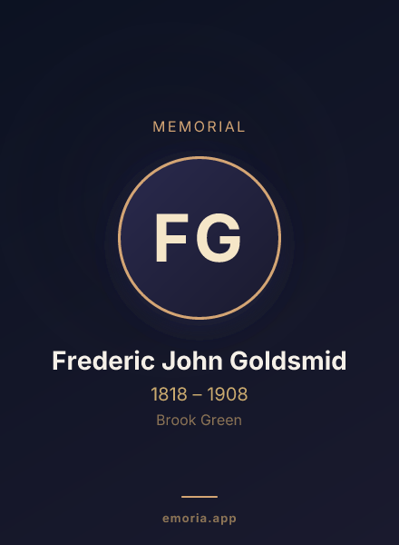 Memorial portrait of Frederic John Goldsmid