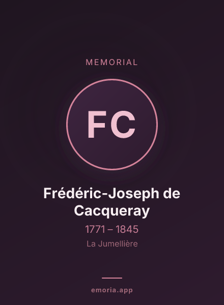 Memorial portrait of Frédéric-Joseph de Cacqueray